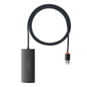 Baseus HUB Lite Series adapter (USB-A to 4xUSB-A 3.0 5Gb/s) Black (WKQX030101)