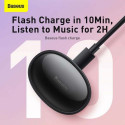 Baseus Earphone Bluetooth Bowie E2 BT 5.2, TWS AV Synchronization, Low Latency, IP55, Black (NGTW090