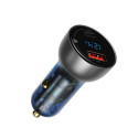 Baseus Car Charger Particular Digital Display C+U, PD 3.0 QC 4.0+, SCP, PPS, 5A, 65W Silver (CCKX-C0