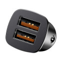 Baseus Car Charger Square metal A + A 30W Dual QC3.0 (SCP.AFC) Black (CCALL-DS01)