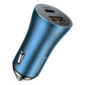 Baseus Car Charger Golden Contactor Pro Fast Type C / USB 40W, PD 3.0, QC 4.0+ SCP, FCP, AFC, Blue (