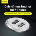 Baseus Car Charger Grain Pro Dual USB 4.8A White (CCALLP-02)