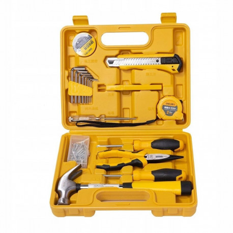 DELI TOOLS household tool Set 18pcs|set Yellow