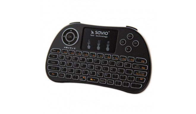 Savio WK-01 RF Wireless QWERTY English Black keyboard