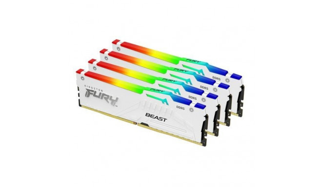 Kingston Technology FURY Beast 64GB 5200MT/s DDR5 CL40 DIMM (Kit of 4) White RGB XMP