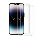 Joyroom iPhone 14 Pro Max Knight Full Screen Tempred Glass 9H, 2.5D, Set (5pcs) Transparent (JR-DH08