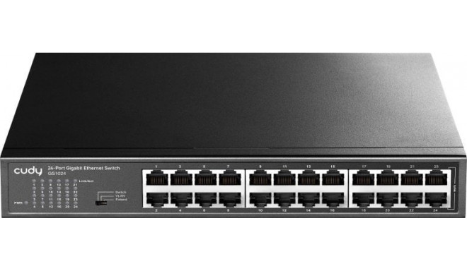 Cudy GS1024 network switch Gigabit Ethernet (10/100/1000) Black