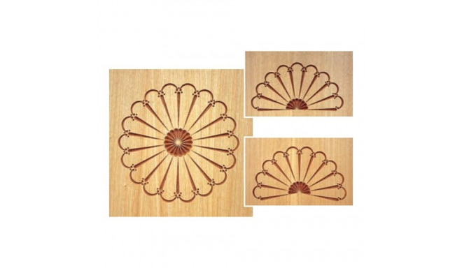 CARVER TEMPLATE ROSETTE SMALL SPANISH FAN