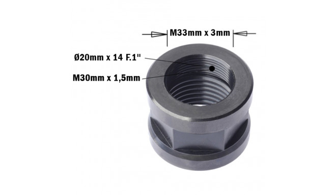 CAP NUT FOR POINT-POINT MACHINES 20X14FX1´ RH