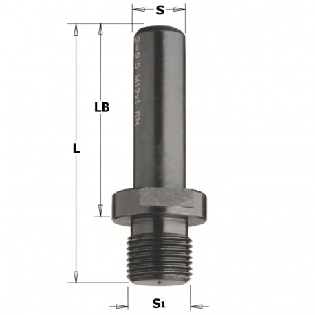 Kinnitusvõll M12x1 S=12mm LB=40