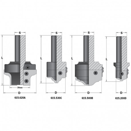 BORING BIT BODY (C) S=20X50 D=35X25X90 RH