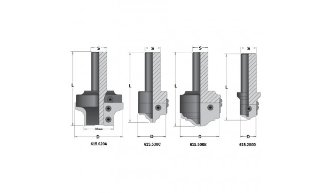 BORING BIT BODY (C) S=20X50  D=35X25X90 RH