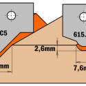 HW KNIFE PAIR (PROFILE A2) 30X25X2