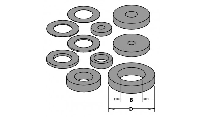 Vaheseib D=20x12x2 mm
