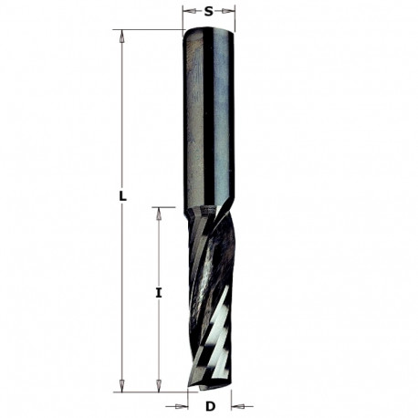 Spiraalfrees, üles.v HM Z1 D=8x32x80 RH