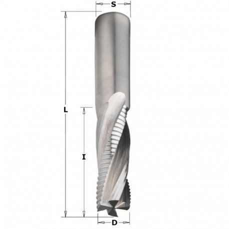 Spiraalfrees Z4 (2+2) pos. D=16x55x110 RH