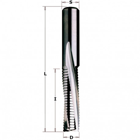 DOWN-CUT SPIRAL BIT SOLID HW D=12x52X100 Z3/R RH