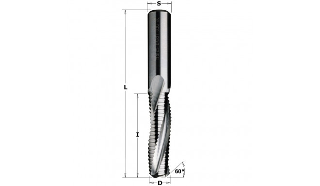 LOCKSET SPIRAL BIT SOLID HWD=16X55X110 Z3/R RH