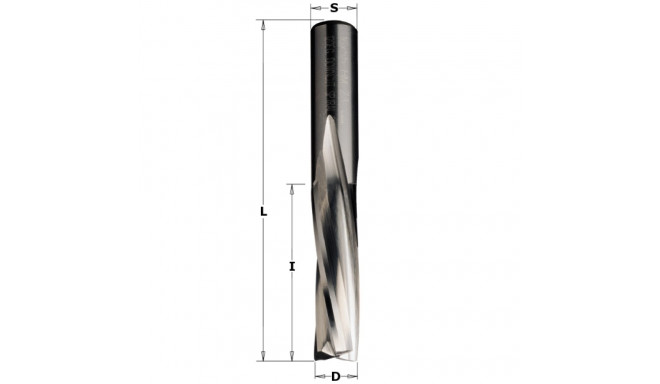 DOWN-CUT SPIRAL BIT SOLID HW D=12X35X80 Z3 RH