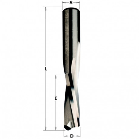 DOWN-CUT SPIRAL BITS,SC D=5/16x1 S=1/2,Z=2,RH