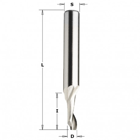 Spiraalfrees 5% CO HSS, üles.v ALU Z1 D=8x14x80 S=8 RH