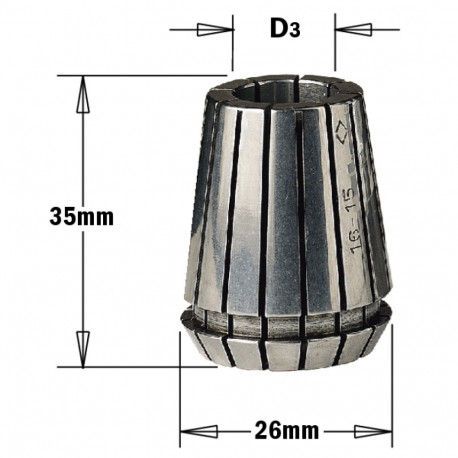 ER25 PRECISION COLLET D=3
