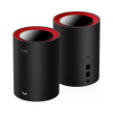 Cudy M3000 2-Pack Dual-band (2.4 GHz / 5 GHz) Wi-Fi 6 (802.11ax) Black, Red 1 Internal