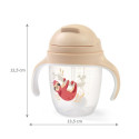 Babyono sippy cup with weighted straw brown 1464/04