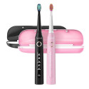 Sonic toothbrushes with head set and case FairyWill FW-507 (Black and pink)