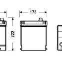 Exide EFB 95Ah 800A 306x173x222-+