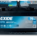 Exide EFB 70Ah 760A 278x175x190-+