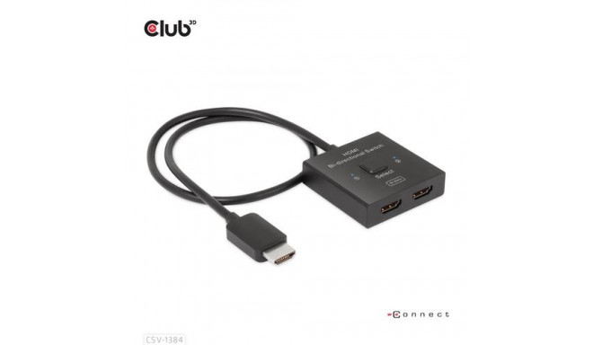 CLUB3D HDMI 2-in-1 Bi-directional Switch for 8K60Hz or 4K120Hz