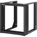 Intellinet 19" Wall Mount Open Frame Network Rack, 9U, Front-hinged Swing Frame Flat Pack, 2-Po