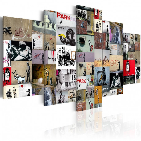 Seinapilt - Art of Collage: Banksy IV - 200x100