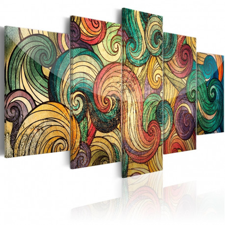 Seinapilt - Colourful Waves - 100x50