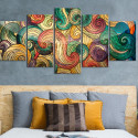 Seinapilt - Colourful Waves - 100x50