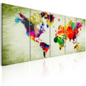 Seinapilt - Colourful Continents - 200x80