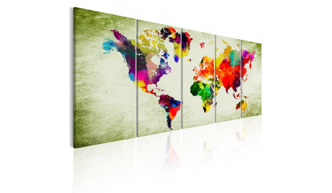 Seinapilt - Colourful Continents - 200x80