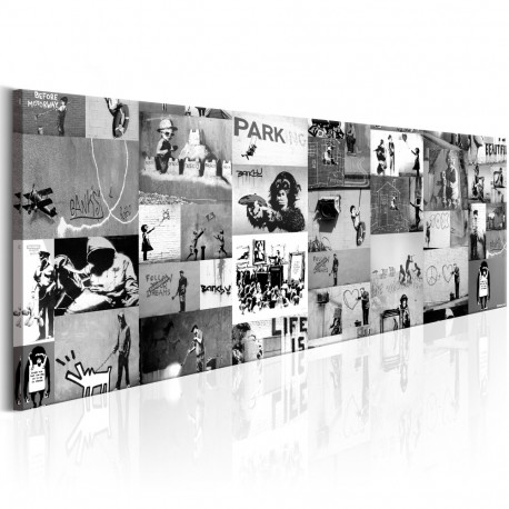 Seinapilt - Banksy: Graffiti Collage II - 150x50