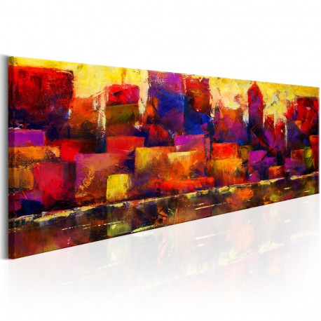 Seinapilt - Colourful City Skyline - 150x50