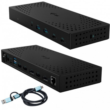 USB 3.0 / USB-C / Thunderbolt, 3x 4K dokkimisjaam Gen 2 + Power Delivery 100W