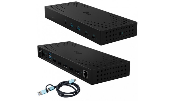 USB 3.0 / USB-C / Thunderbolt, 3x 4K Docking Station Gen 2 + Power Delivery 100W