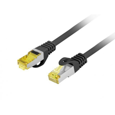 Cat.6a S/FTP LSZH Copper Patch Cord, 0.5m, Black, Fluke Passed