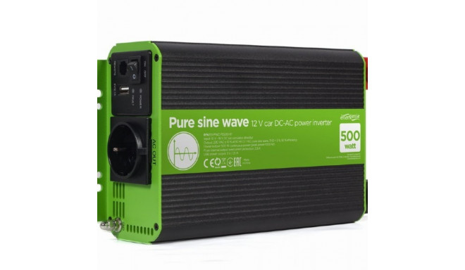 Pure sine wave car DC-AC power inverter 12V/230V 500W/1000W