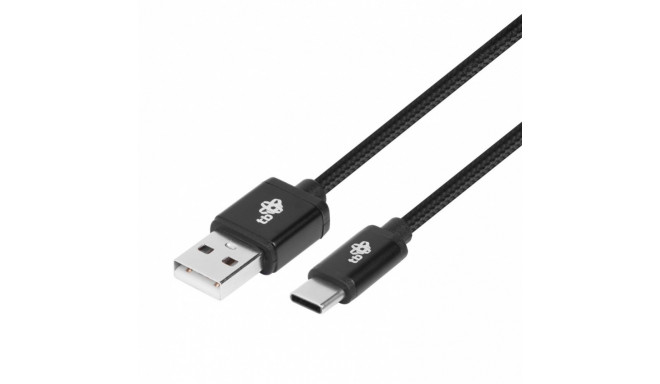 USB - USB C 3 m. cable tape black