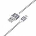 Cable USB - USB C 1.5 m gray tape premium