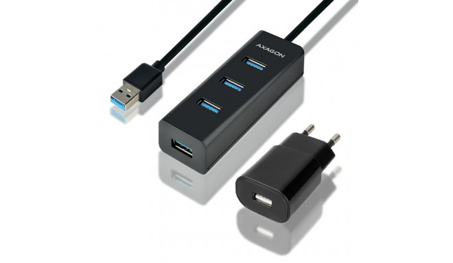 Charging Hub HUE-S2BP 4x USB 3.2 Gen 1, 1.2m Cable, MicroUSB Charging, Incl. AC Adapter