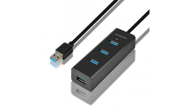 Charging Hub HUE-S2BL 4x USB 3.2 Gen 1 1.2m Cable, MicroUSB Charging