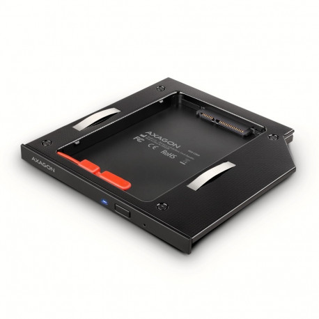 RSS-CD09 9.5mm Aluminum 2.5" SSD/HDD Caddy for Laptop Optical Drive Bay with LED Indicator