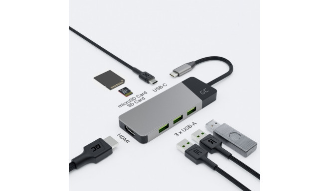 Hub adapter USB-C Connect 3xUSB 3.1 HDMI 4K 60Hz USB-C PD 85W